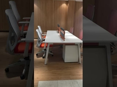 Weiße Modular 4 6 Sitzplätze offene Personalarbeitsplätze