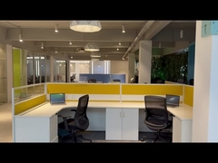 BESTON Möbel 4 Personen Arbeitsplatz Aluminiummaterialien mit Trennwand