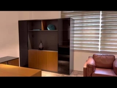 BESTON Möbel 2 Glasschiebetüren Büro Akten Schrank Holz Aufbewahrung Schrank