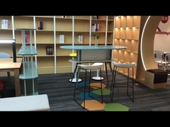 BESTON Moderne Holzbibliothek Tisch und Stuhl mit Licht