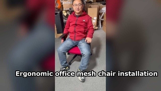 Überprüfung der Installation eines ergonomischen Netz-Bürostuhls