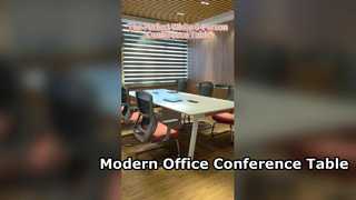 Büro-Konferenztisch mit 6 Sitzplätzen, modernes Holzdesign