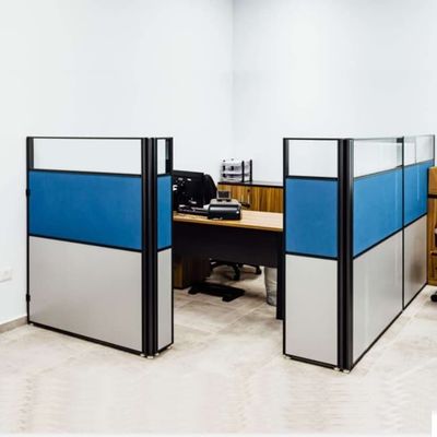 Blaue Einzelkabinen-Büroarbeitsplatzschreibtische 30 mm mit geteilten Brettern