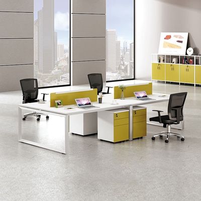 Computer-Arbeitsplatztisch für 4 Mitarbeiter, grün, mit E1-MFC-Platine
