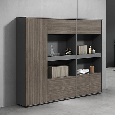 87-Zoll-Aktenschränke aus Holz für Chefbüros mit Kleiderschrank