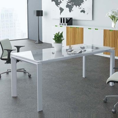 H750mm Büro-Konferenztisch, Metallbeine, Glas-Besprechungstisch