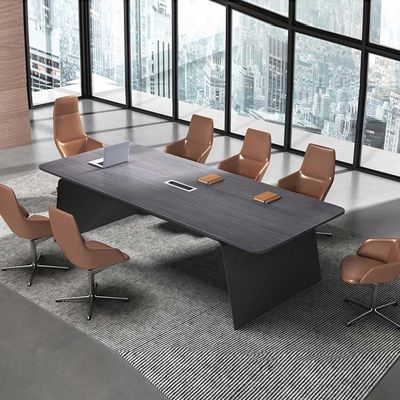 8-Sitzer-Büro-Besprechungstisch, dunkelgrau, OEM für Geschäftsräume