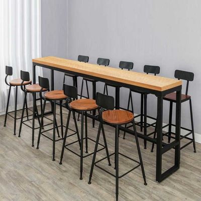 Dicke 16 mm Bartisch-Hocker-Set, Melaminplatte, Barhöhe, Esszimmer-Set