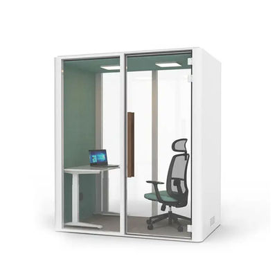Modularer Büro-Pod für Besprechungen, weiß, klein, für mehrere Personen im Innenbereich