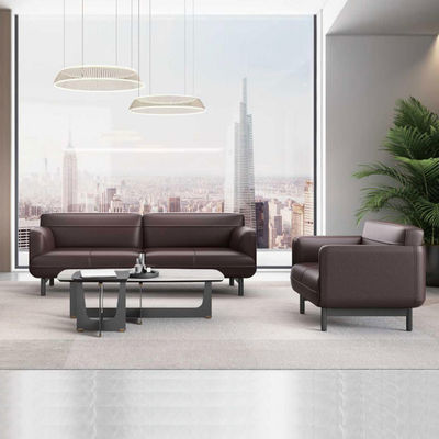 Zweisitzer-Sofa aus Leder für Empfangs- und Büromöbel