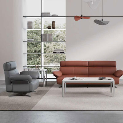 Maßgeschneidertes Iso-Einzelsofa aus Leder, Zweisitzer-Wohnzimmer
