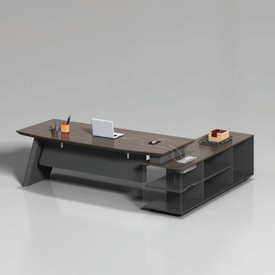 2.2M High-End L-Form Chef Büro Schreibtisch Executive Office Schreibtisch und Schrank