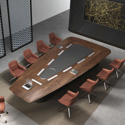 2.4M Holz Tagungszimmer Tisch Runder Dreieck Boardroom Langen Konferenztische