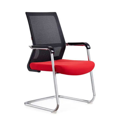 Rote Ergonomische Masche Bogenfüße Gastmanager Bürostuhl Für Büro
