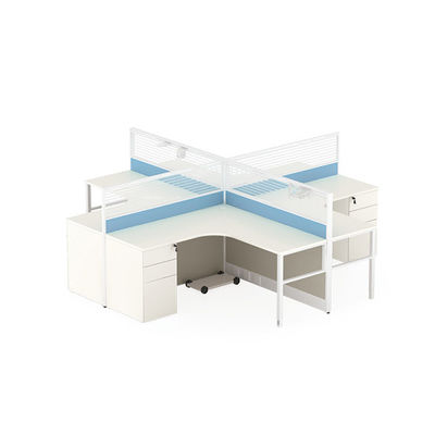 Aluminiumparitition Bürokabine 4 Personen Büro Schreibtisch Büro Arbeitsplatz Schreibtische