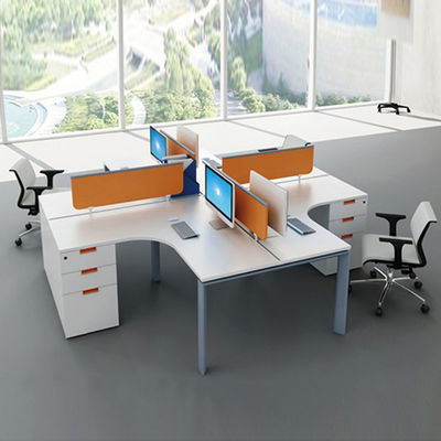 Moderne 4-Sitzer-Open Space Coworking Modular Office Tisch Arbeitsstation