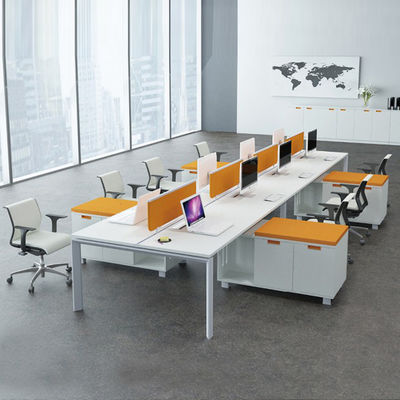 Holz Büromöbel 8 Personen Mitarbeiter Tisch Modularer Open Office Arbeitsplatz