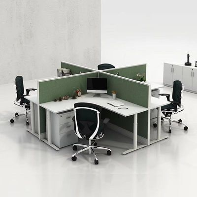 Schreibtisch aus Holz Schreibtisch Trennwand 4 Personen Personal-Schlafzimmer Schreibtisch
