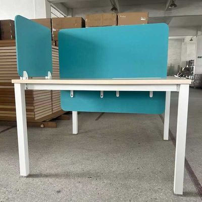 Anpassbare Größe 25mm Melaminkarton Blauer Schreibtischbildschirm Modularer Schreibtisch Einzelbüroarbeitsplatz