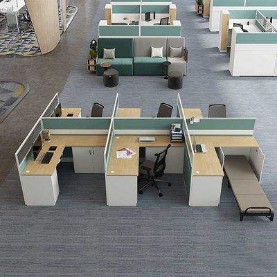 Hersteller von Büromöbeln 4Way Modular Office Workstation mit Trennwand