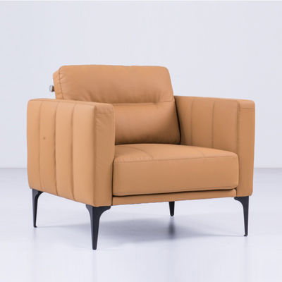 Orange Moderne Bürosofa Sektionssofa Leder Empfangssofa Für Büro