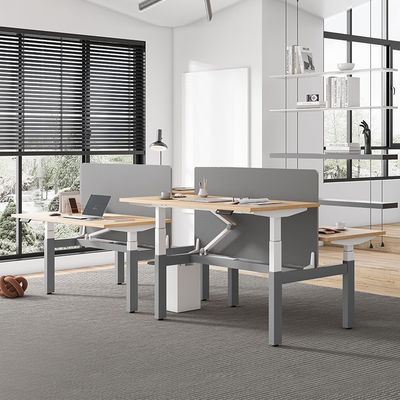 Elektrisch in Höhe verstellbarer Bürotisch mit Doppelmotor Sit-and-Stand-Tisch