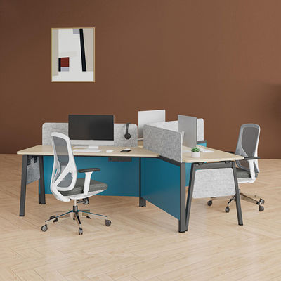 Moderne offene Modular-Arbeitsplatz Schreibtisch 2 3 4 Personen Büro Holzpersonal Tisch