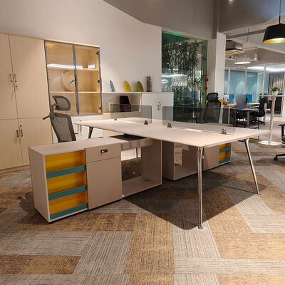 Büromöbel Coworking Räume Modular 4 Sitzplätze Personen Offener Schreibtisch