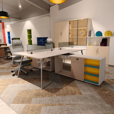 Hochwertiges Modular Office Holzschreibtisch für 4 Personen Schreibtisch Set