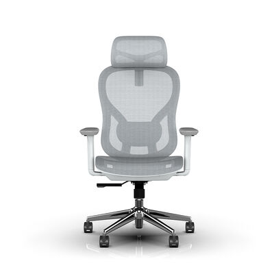 Moderner Grauer Vollnetz ergonomischer Bürostuhl mit 4D-verstellbaren Armlehnen und 2D-Kopfhüllen