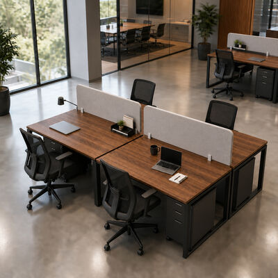 BS-WT62B 25mm Melaminkarton Büro-Arbeitsplatz Schreibtisch mit 2400x1200x750mm Größe und Stoff Trennbildschirme